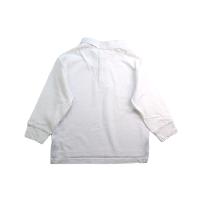 A White Long Sleeve Polos from Hanna Andersson in size 18-24M for boy. (Back View)