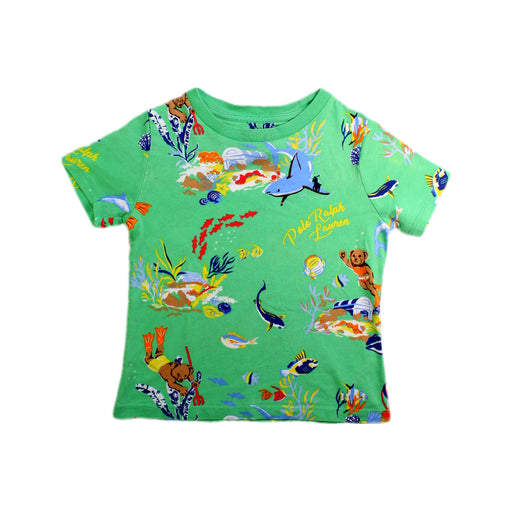 A Green Short Sleeve T Shirts from Ralph Lauren in size 18-24M for boy. (Front View)