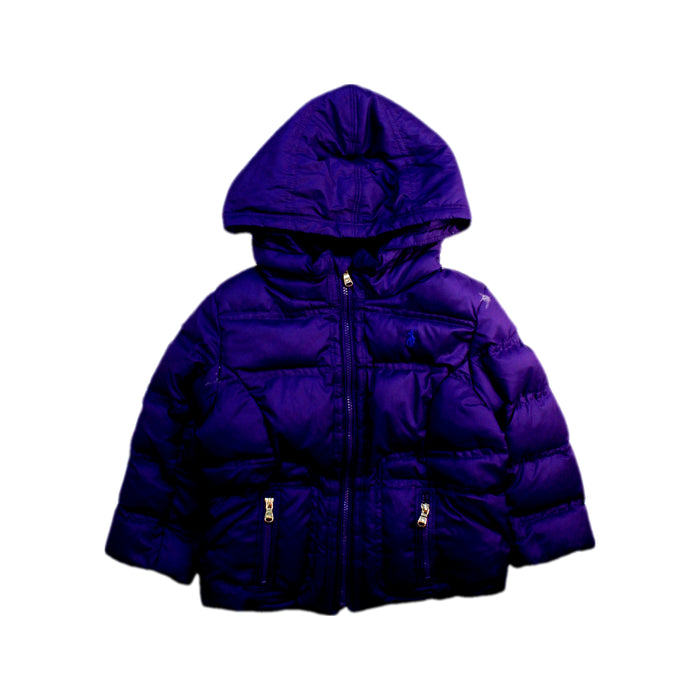 A Purple Puffer/Quilted Coats & Outerwear from Ralph Lauren in size 18-24M for girl. (Front View)