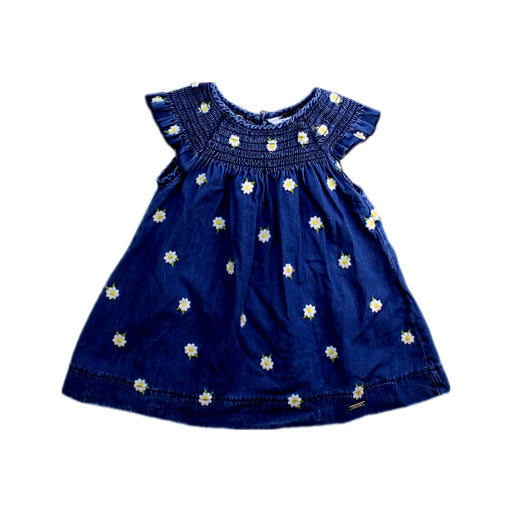 A Blue Sleeveless Dresses from Mayoral in size 6-12M for girl. (Front View)