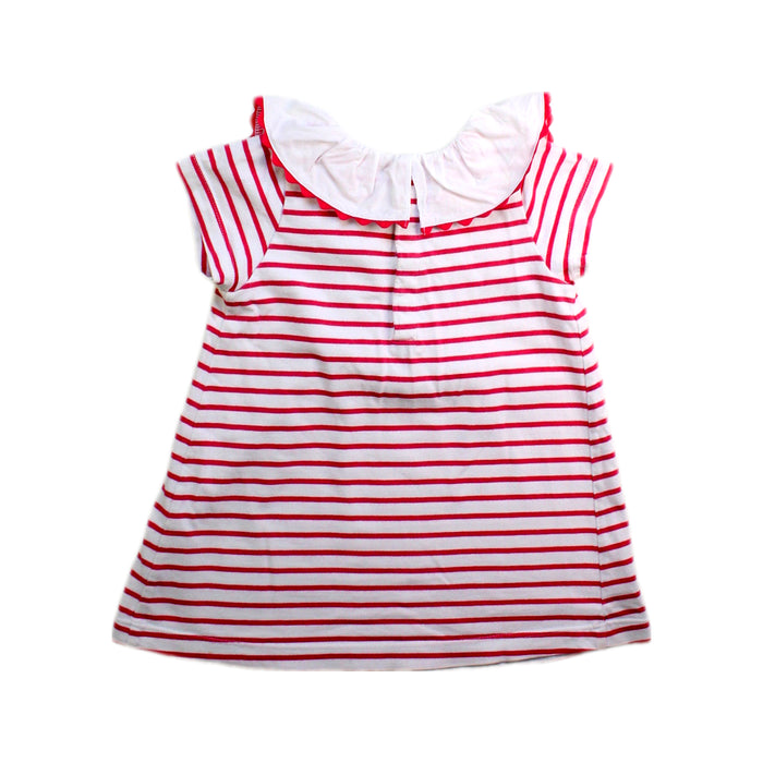 A Red Short Sleeve Dresses from Jacadi in size 12-18M for girl. (Back View)