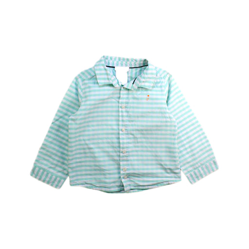 A Blue Long Sleeve Shirts from Jacadi in size 18-24M for boy. (Front View)