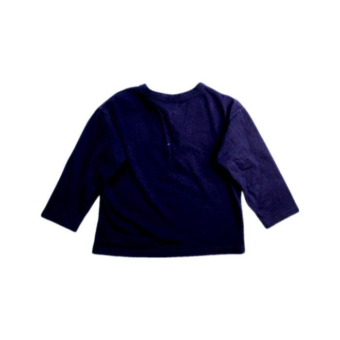 A Navy Long Sleeve Polos from Petit Bateau in size 18-24M for boy. (Back View)