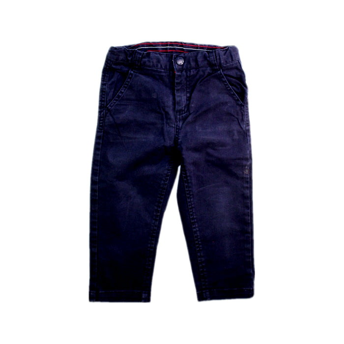 A Navy Casual Pants from Jacadi in size 18-24M for boy. (Front View)