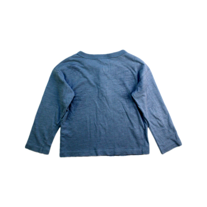 A Blue Long Sleeve T Shirts from Petit Bateau in size 3T for boy. (Back View)