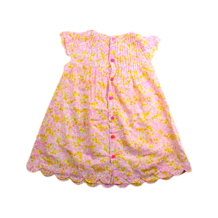 A Pink Sleeveless Dresses from Jacadi in size 12-18M for girl. (Back View)