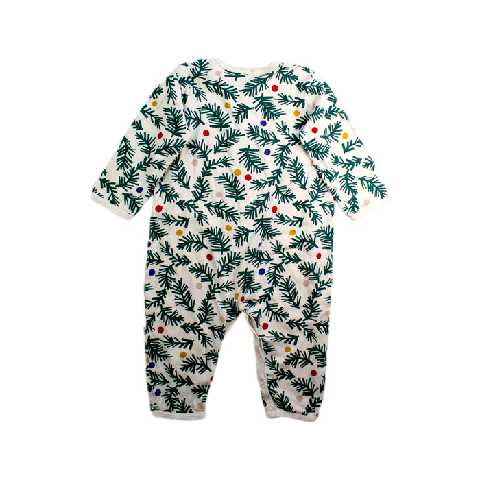 A Green Onesies from Petit Bateau in size 12-18M for boy. (Back View)