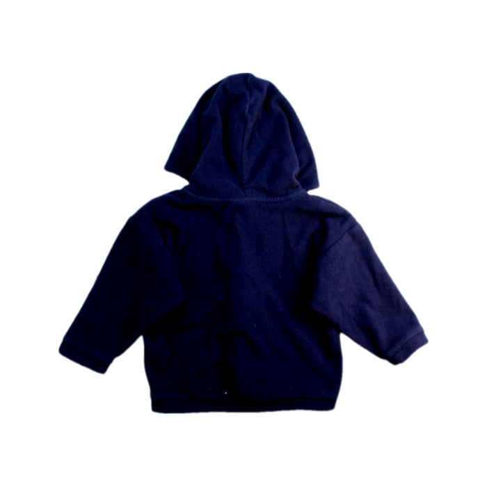 A Navy Hooded Sweatshirts from Petit Bateau in size 18-24M for boy. (Back View)