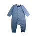 A Blue Onesies from Petit Bateau in size 12-18M for boy. (Front View)