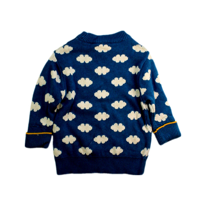 A Blue Knit Sweaters from Little Green Radicals in size 6-12M for neutral. (Back View)
