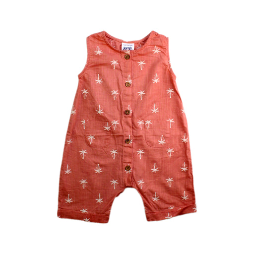 A Peach Sleeveless Rompers from Kite in size 6-12M for girl. (Front View)