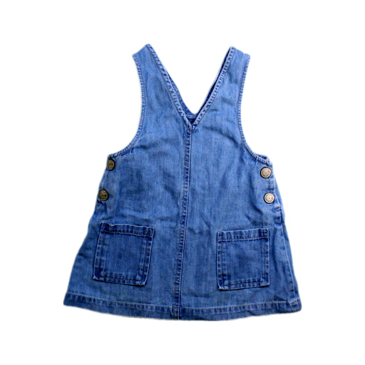 A Blue Overall Dresses from Mothercare in size 6-12M for girl. (Front View)