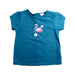 A Teal Short Sleeve Tops from P'tit Bisou in size 6-12M for girl. (Front View)