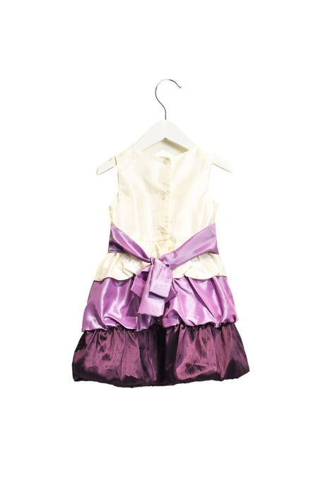 A Multi Sleeveless Dresses from Joe-Ella in size 2T for girl. (Back View)