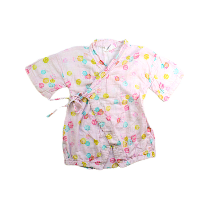 A Multicolour Short Sleeve Rompers from Mimi Mono in size 3-6M for girl. (Front View)