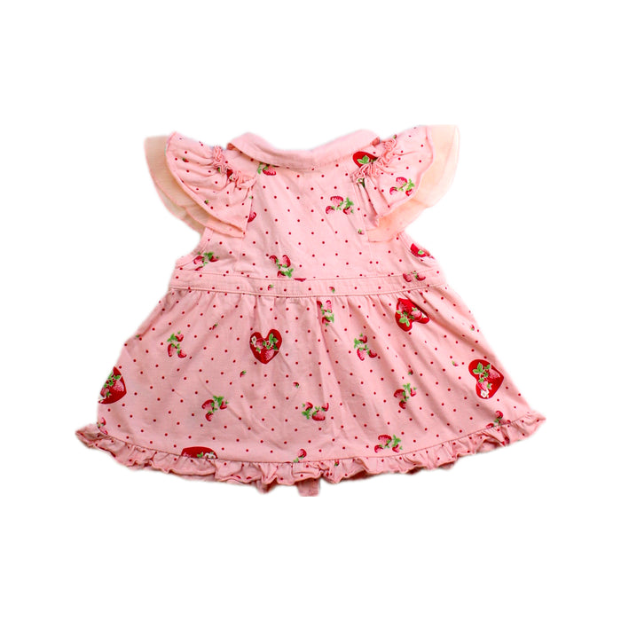A Pink Short Sleeve Dresses from Chickeeduck in size 12-18M for girl. (Back View)