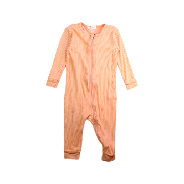 A Peach Onesies from Petit Lem in size 6-12M for girl. (Front View)