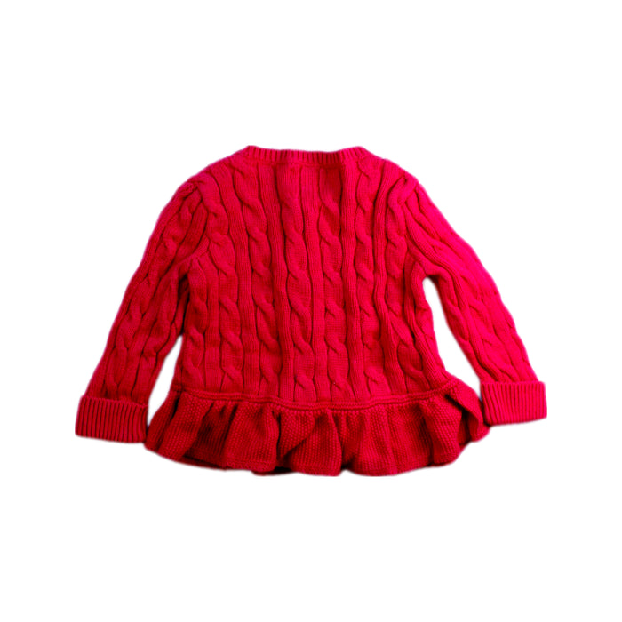 A Red Cardigans from Ralph Lauren in size 6-12M for girl. (Back View)