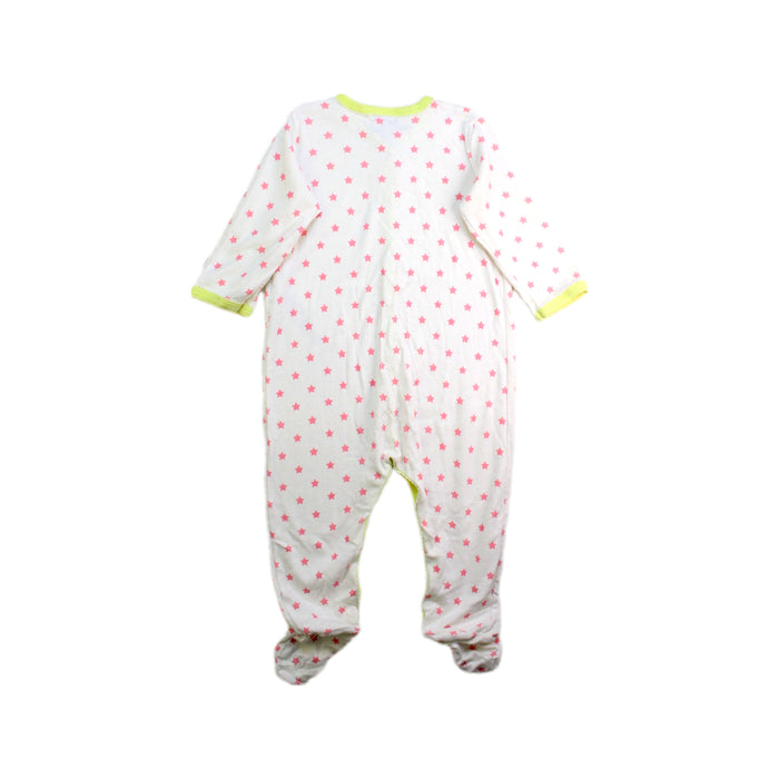 A White Onesies from Petit Bateau in size 6-12M for girl. (Back View)