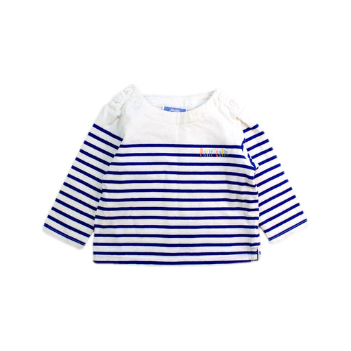A White Long Sleeve Tops from Jacadi in size 3-6M for boy. (Front View)