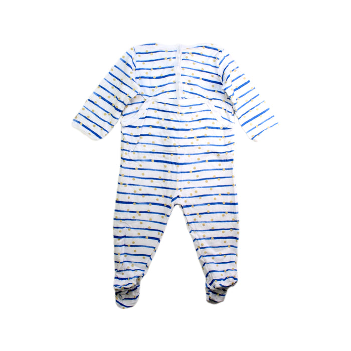 A Blue Onesies from Petit Bateau in size 6-12M for boy. (Back View)