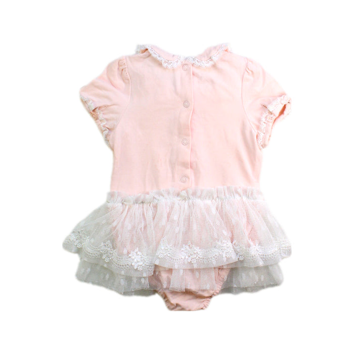 A Pink Short Sleeve Rompers from Nicholas & Bears in size 6-12M for girl. (Back View)