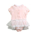 A Pink Short Sleeve Rompers from Nicholas & Bears in size 6-12M for girl. (Back View)