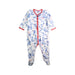 A White Onesies from Petit Bateau in size 6-12M for girl. (Front View)