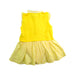 A Yellow Sleeveless Dresses from Ferrari in size 6-12M for girl. (Back View)