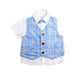 A Blue Short Sleeve Shirts from Chickeeduck in size 18-24M for boy. (Front View)