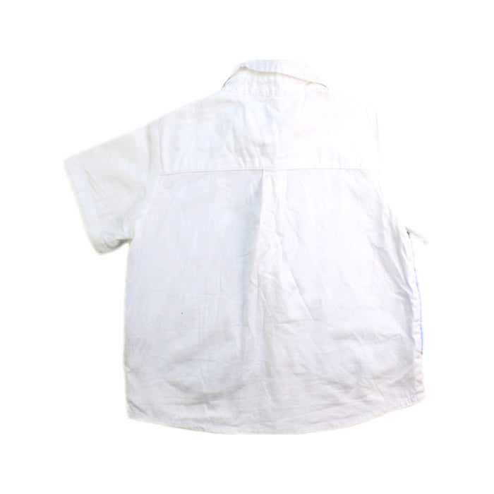 A Blue Short Sleeve Shirts from Chickeeduck in size 18-24M for boy. (Back View)