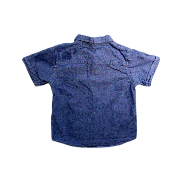 A Blue Short Sleeve Shirts from Calvin Klein in size 18-24M for boy. (Back View)
