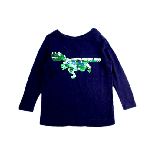 A Navy Long Sleeve Tops from Seed in size 2T for girl. (Front View)