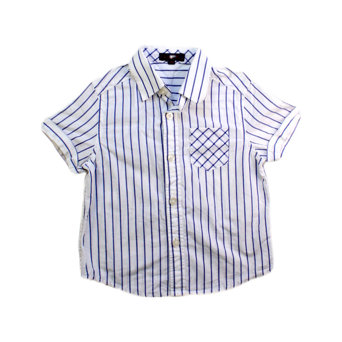 A White Short Sleeve Shirts from Nicholas & Bears in size 12-18M for boy. (Front View)