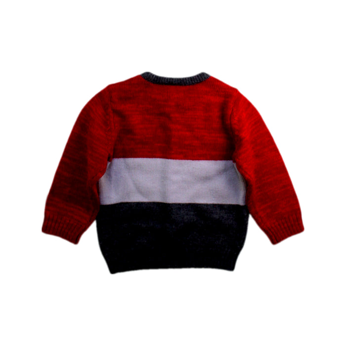 A Red Knit Sweaters from Kingkow in size 12-18M for boy. (Back View)