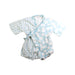 A Blue Short Sleeve Rompers from Mimi Mono in size 3-6M for girl. (Front View)