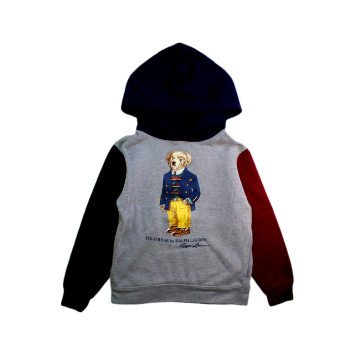 A Blue Hooded Sweatshirts from Polo Ralph Lauren in size 6-12M for boy. (Front View)