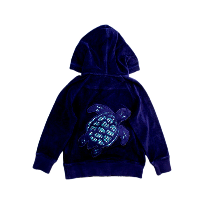 A Navy Hooded Sweatshirts from Vilebrequin in size 4T for girl. (Back View)
