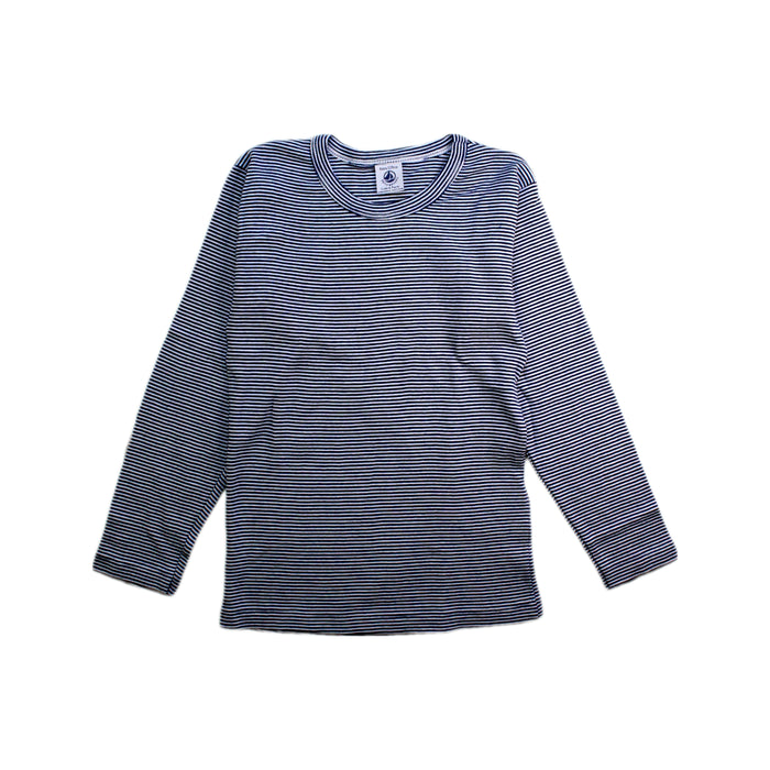 A Navy Long Sleeve T Shirts from Petit Bateau in size 8Y for neutral. (Front View)