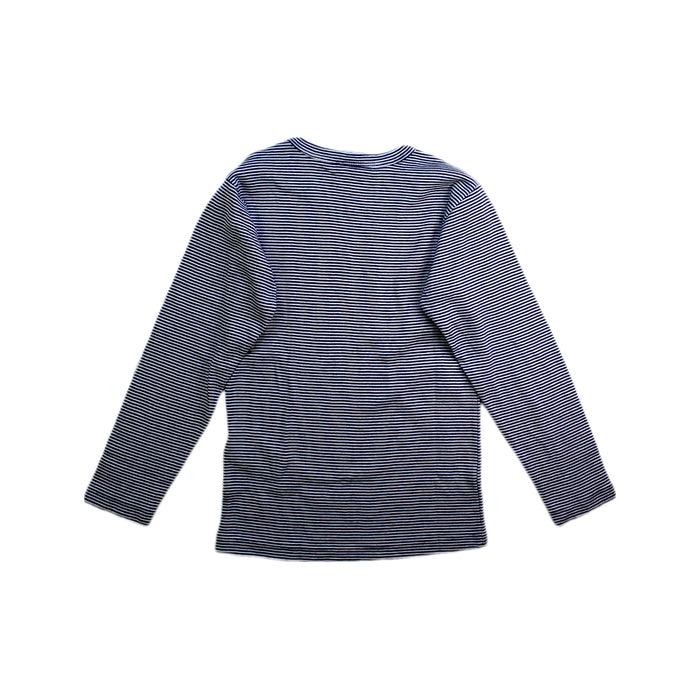 A Navy Long Sleeve T Shirts from Petit Bateau in size 8Y for neutral. (Back View)