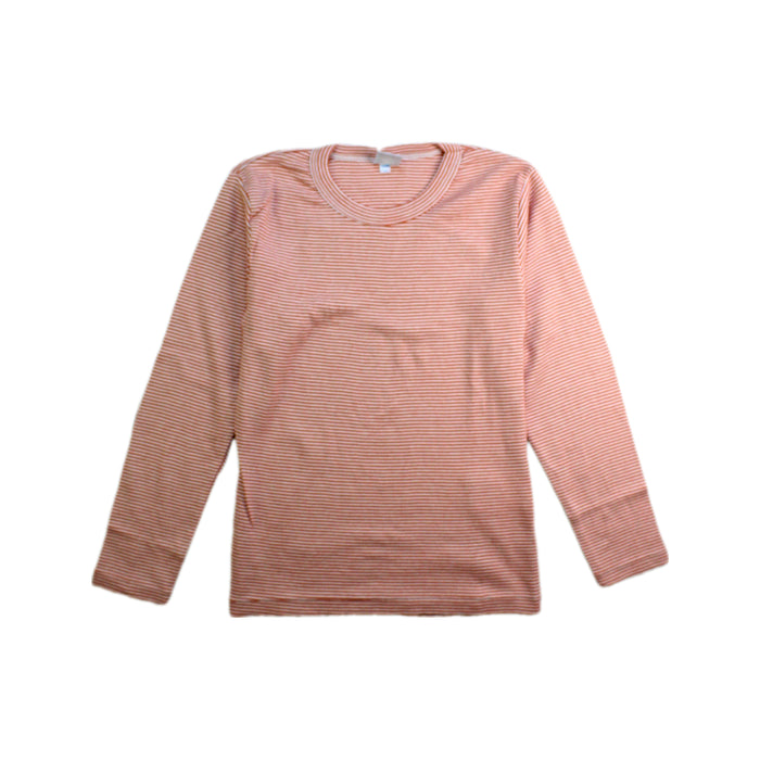 A Orange Long Sleeve T Shirts from Petit Bateau in size 8Y for neutral. (Front View)