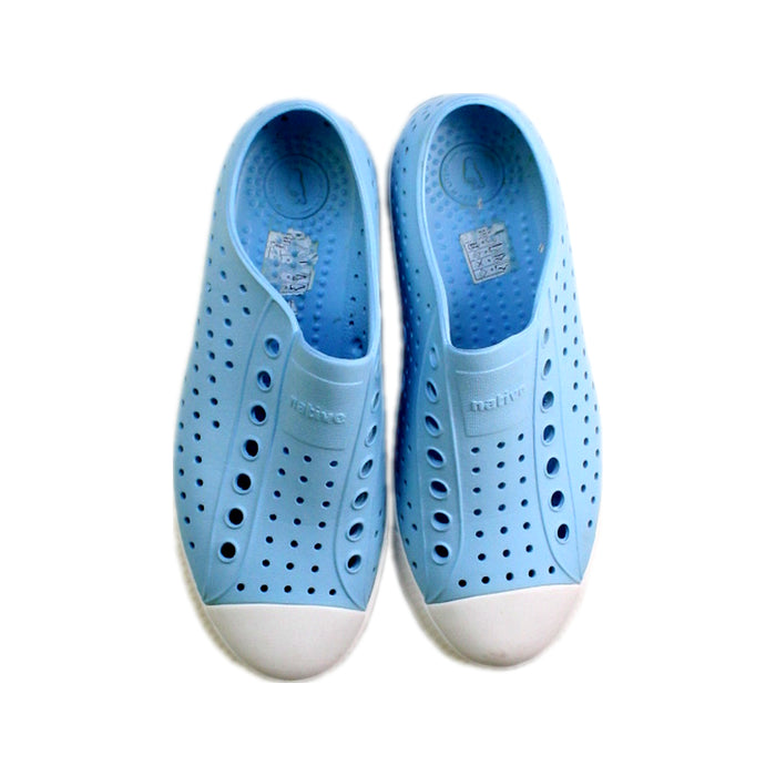 A Blue Sneakers from Native Shoes in size 13Y for neutral. (Back View)