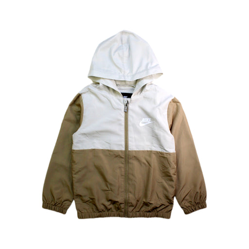 A White Lightweight Jackets from Nike in size 5T for boy. (Front View)