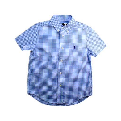 A Blue Short Sleeve Shirts from Ralph Lauren in size 6T for boy. (Front View)