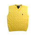A Yellow Sweater Vests from Polo Ralph Lauren in size 5T for boy. (Front View)
