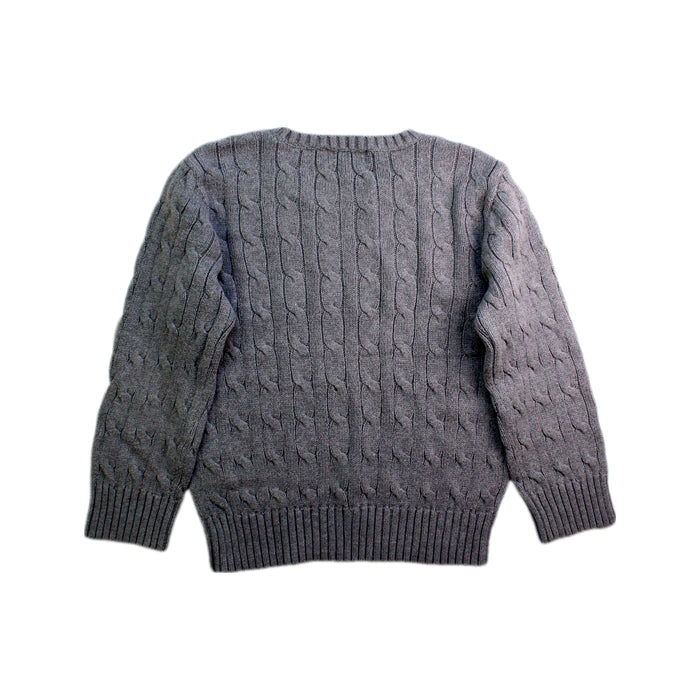 A Grey Knit Sweaters from Polo Ralph Lauren in size 5T for boy. (Back View)