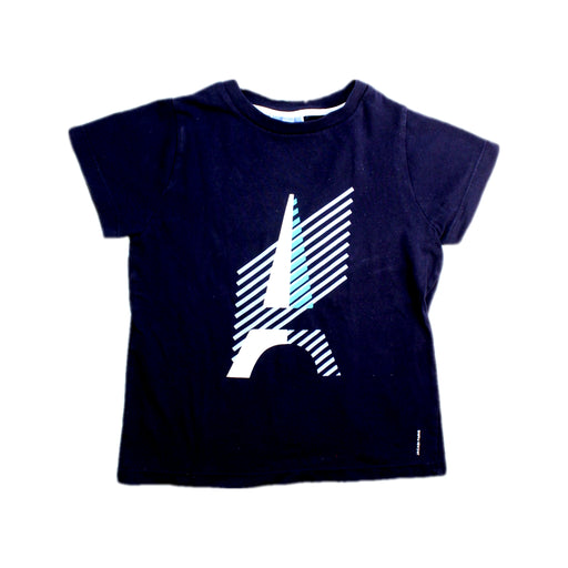 A Black Short Sleeve T Shirts from Jacadi in size 6T for boy. (Front View)