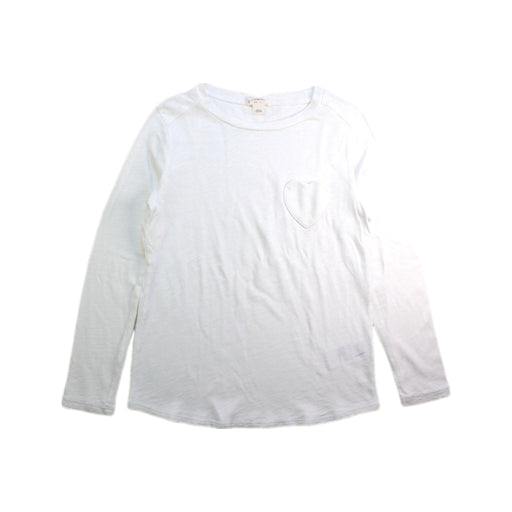 A White Long Sleeve T Shirts from Crewcuts in size 6T for girl. (Front View)