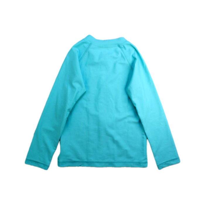 A Teal Rash Guards from Seafolly in size 6T for girl. (Back View)