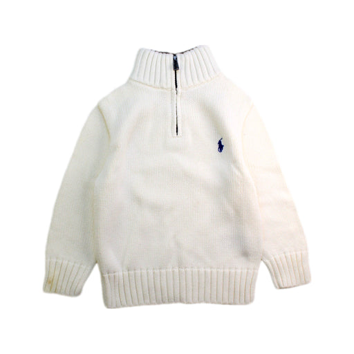 A White Zippered Sweatshirts from Polo Ralph Lauren in size 3T for boy. (Front View)